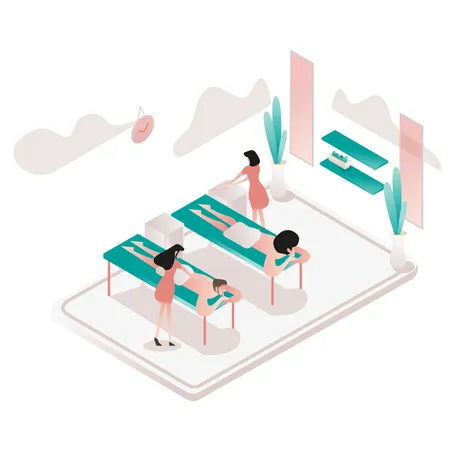 Relax and Spa Room Illustration