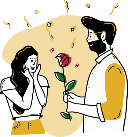 Rose Day Illustration