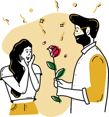 Rose Day Illustration