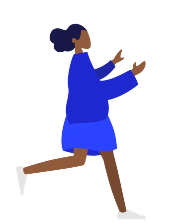 Running girl Illustration