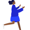 free running woman illustrations