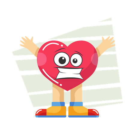 Scared heart Illustration