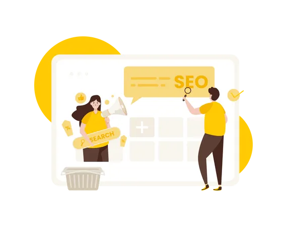 SEO keyword optimization Illustration