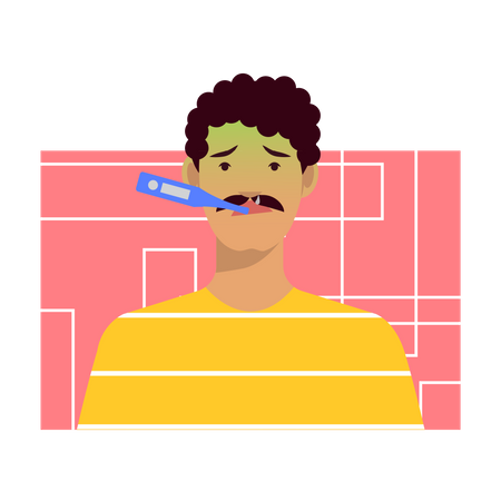 Sick man Illustration