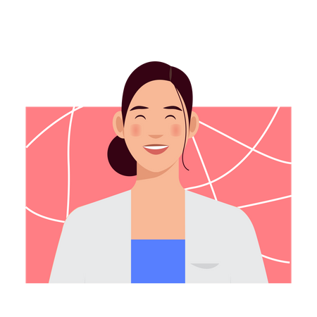 Smiling girl Illustration