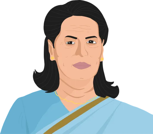 Sonia Gandhi Illustration