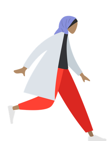 Standing arab woman Illustration