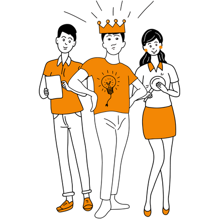 Successful leader Illustration