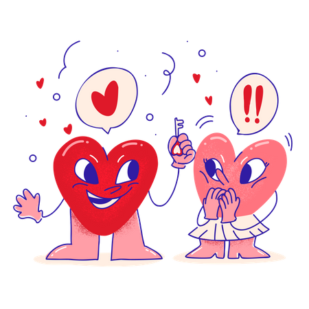 Valentine Surprise Illustration