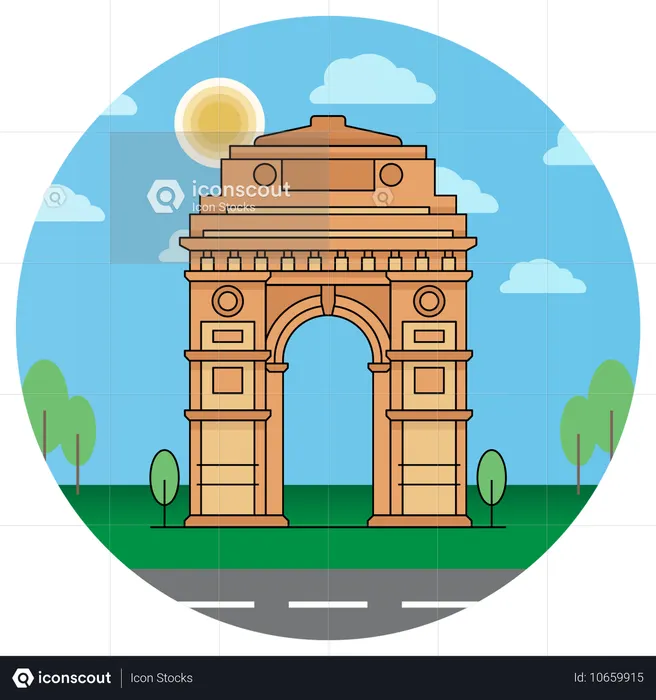 インド門  イラスト