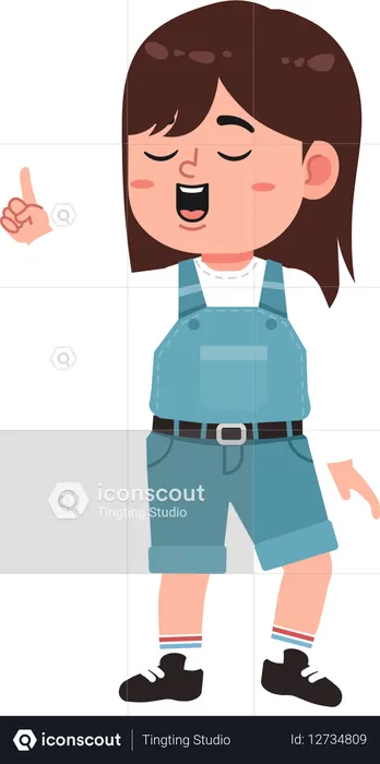 ノーと言う女の子  イラスト