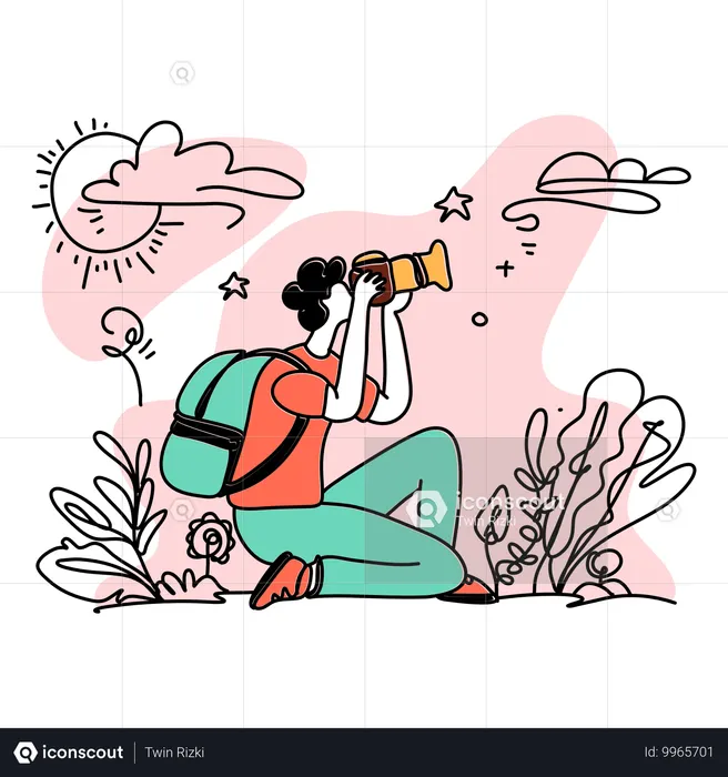 사진을 찍는 남자  일러스트레이션