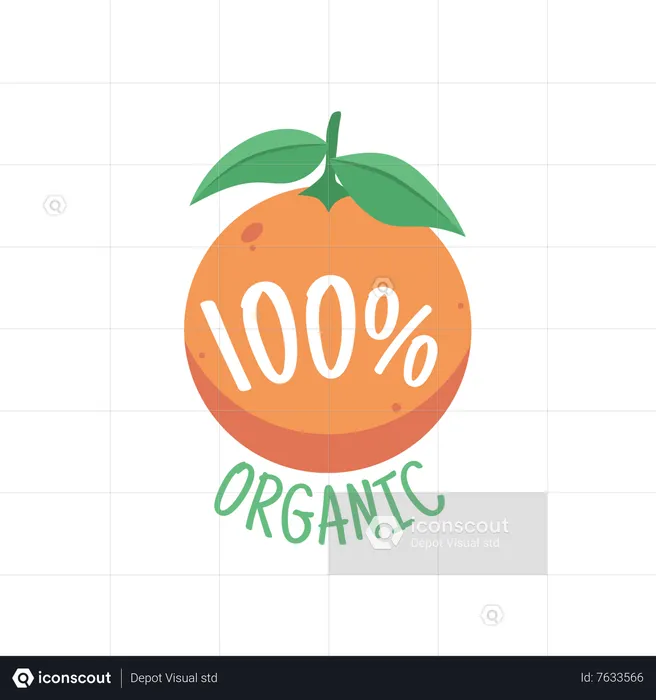 100% Organic  Illustration
