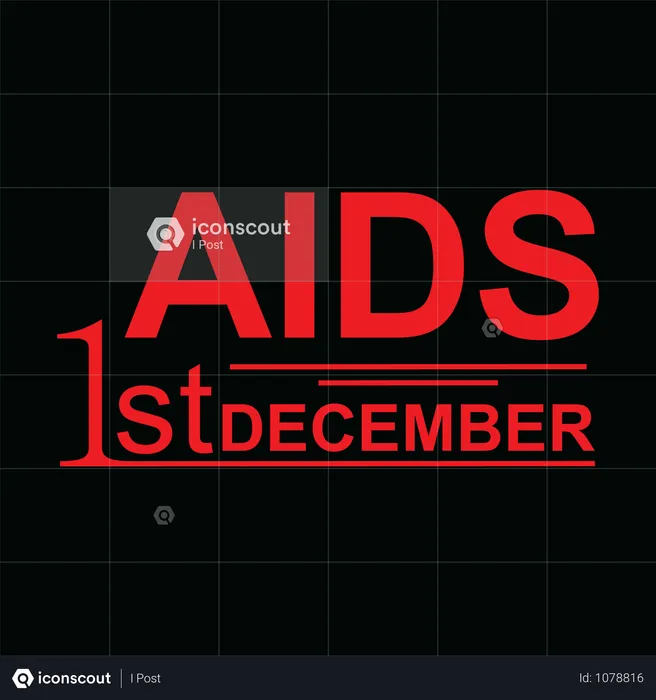 1st December World Aids Day Illustration Concept With Aids Awareness .Poster Or Banner Template.  Illustration