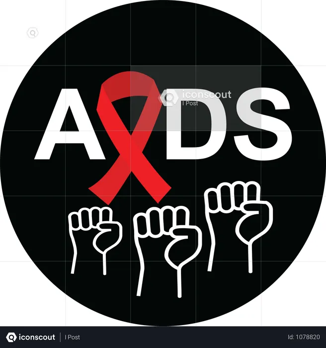 1st December World Aids Day Illustration Concept With Aids Awareness Ribbon.Poster Or Banner Template.  Illustration