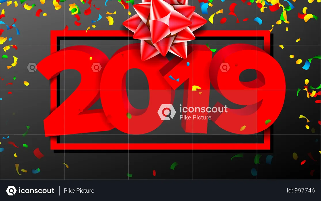 2019 3D 기호 벡터  일러스트레이션