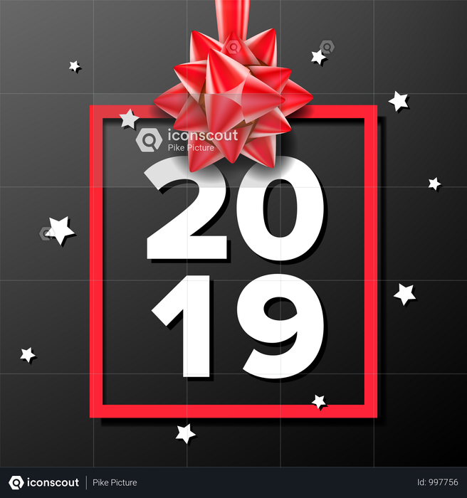 2019 Happy New Year Background Illustration
