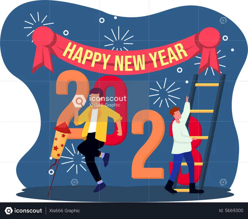 2023 new year party  Illustration