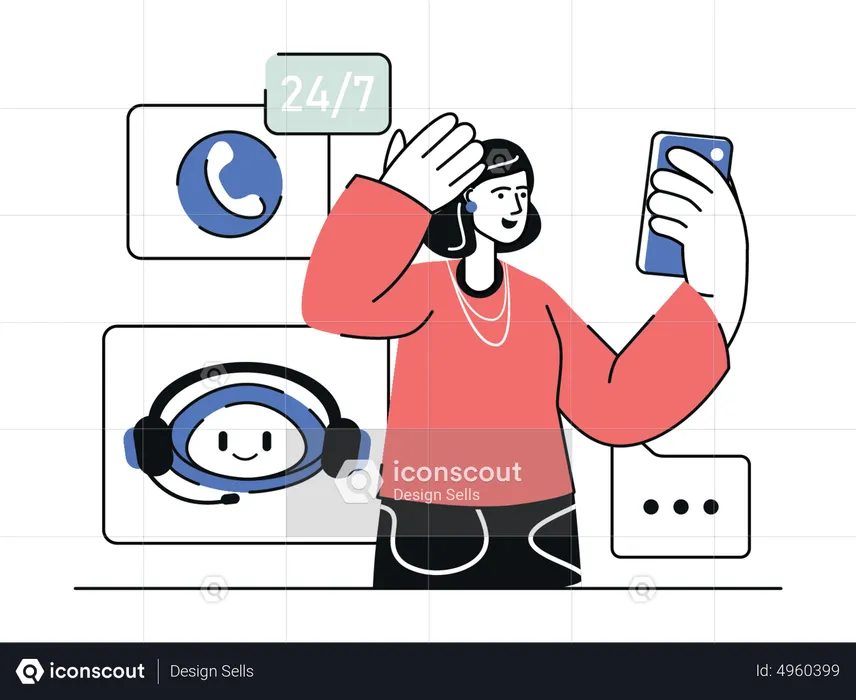 24 hour virtual assistant service  Illustration