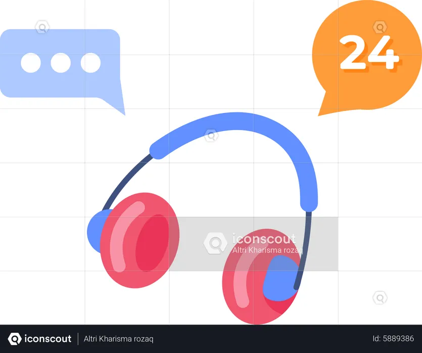 24 hours customer service  Illustration