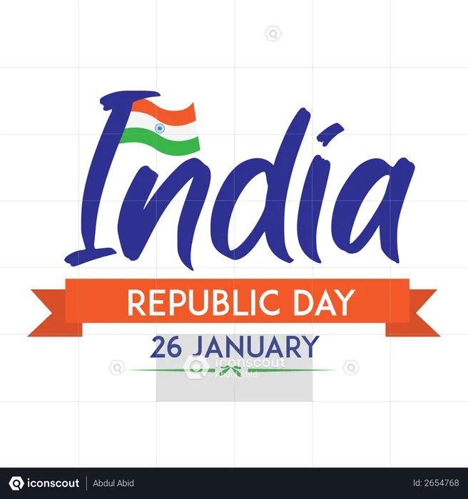 26 January India Republic day  Illustration