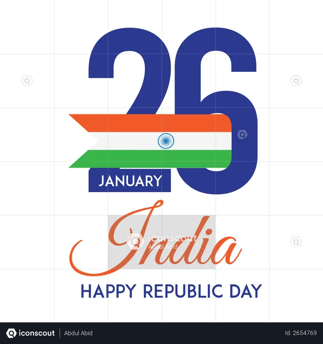26 January India Republic day  Illustration