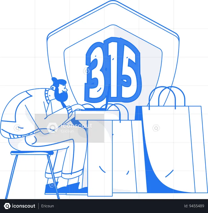 315 code for shopping rights  Illustration