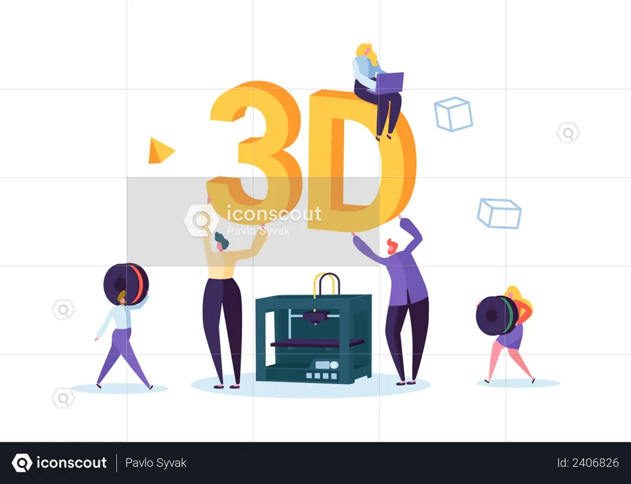 3D-Drucktechnologie  Illustration