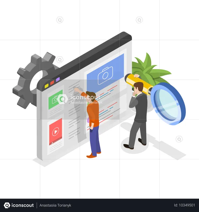 3D Isometric Flat Illustration of Requirements Analysis. Item 3  Illustration