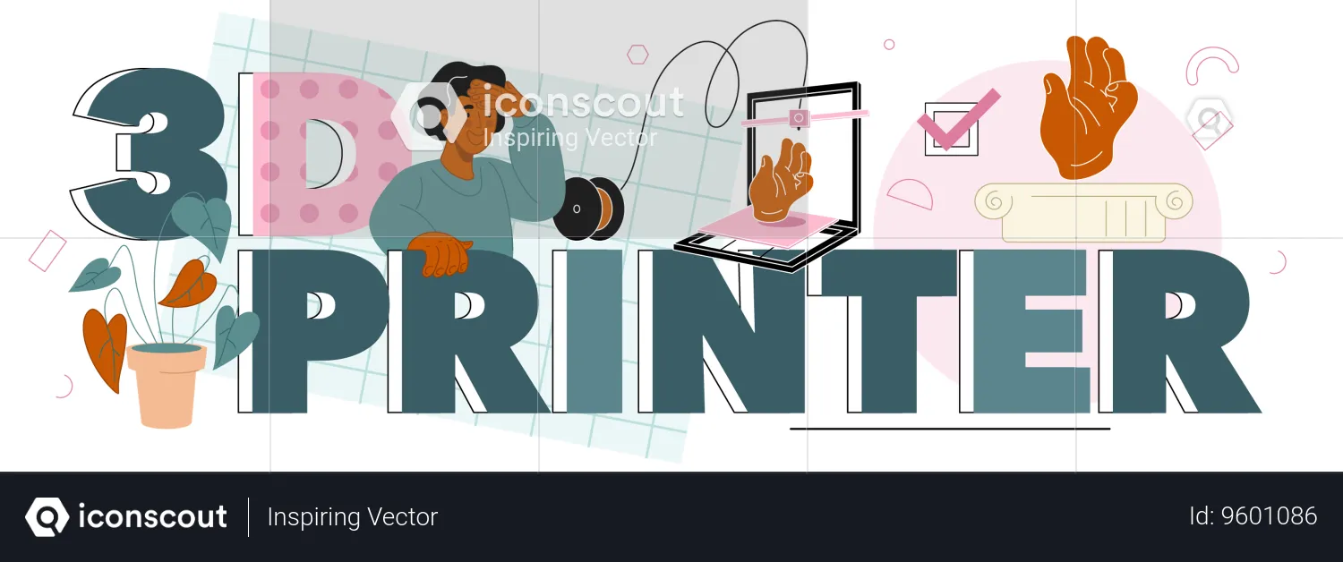 3D printer  Illustration