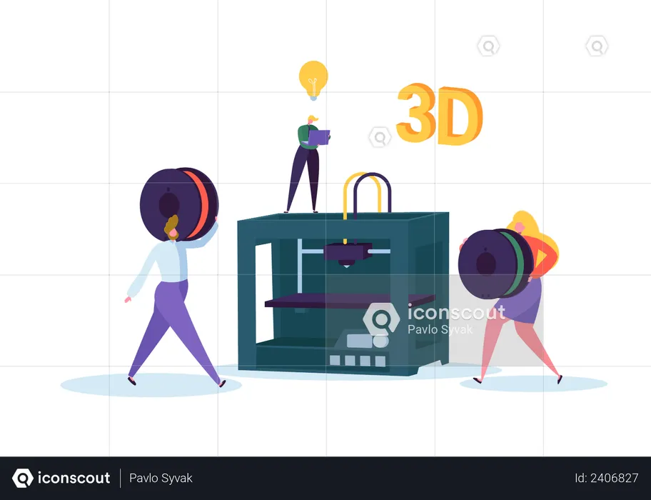 3D Printing  Illustration