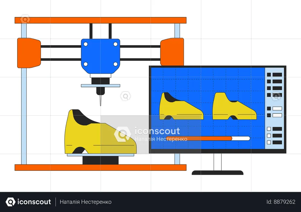 3D printing footwear  Illustration