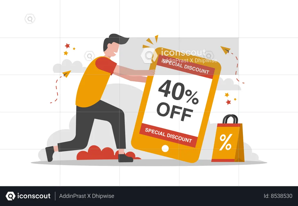 40 percent discount  Illustration
