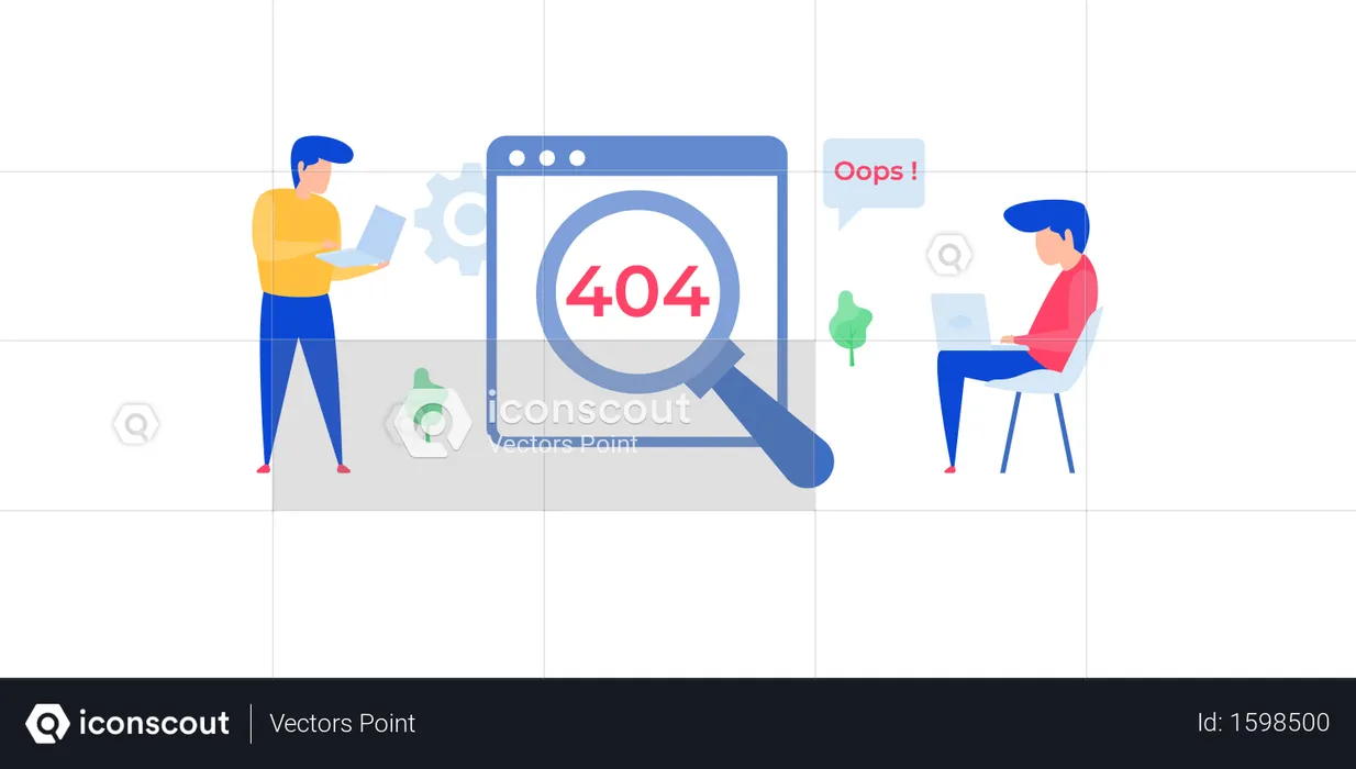 Erreur 404 dans la page Web  Illustration