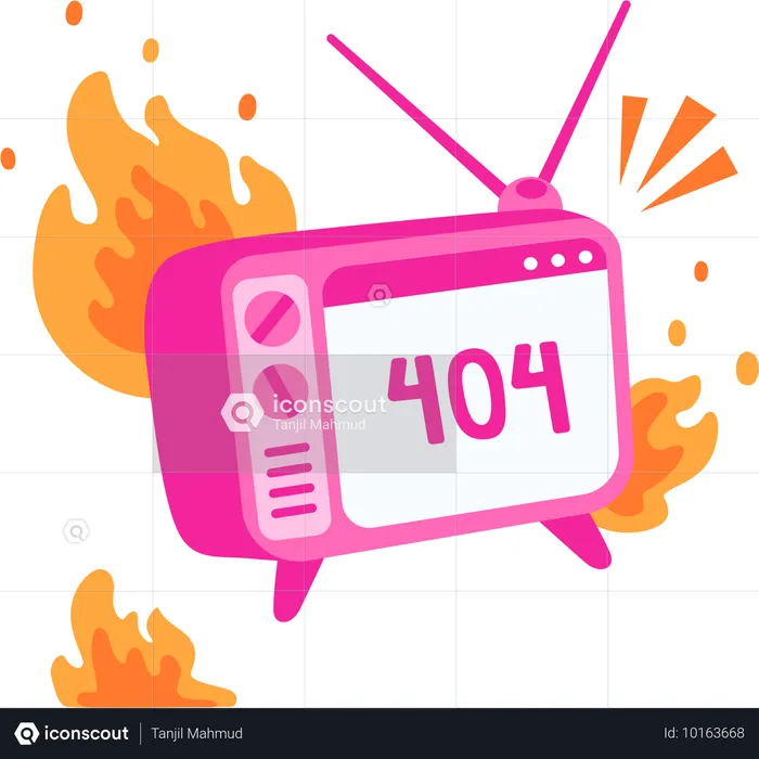 Erro 404 Rádio TV  Ilustração