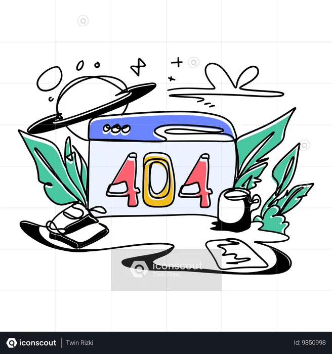 Error 404 Emoji Ilustración