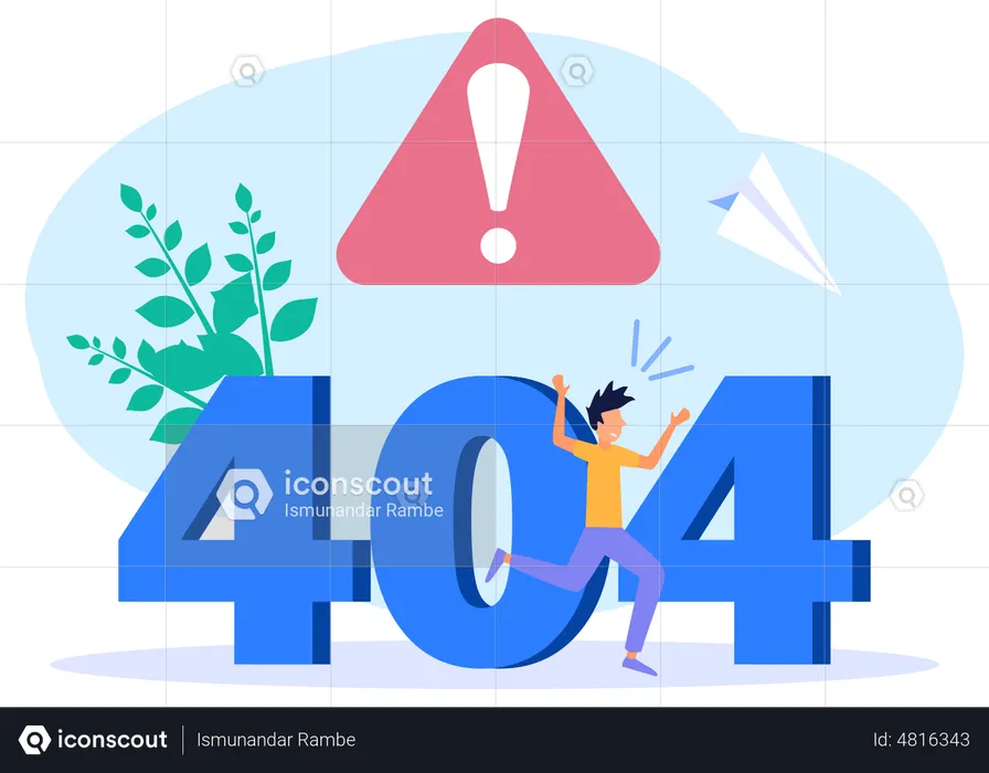 404 Error Alert  Illustration