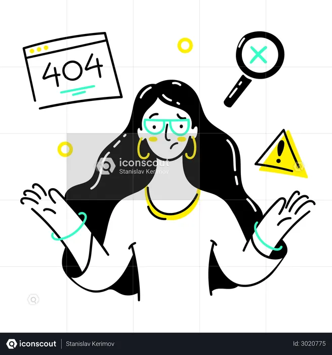 404 error found  Illustration