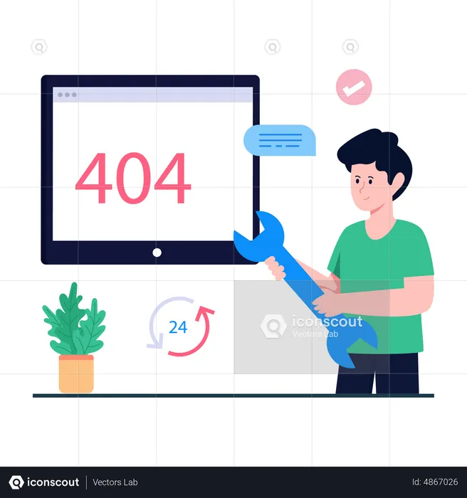 404 Error  Illustration