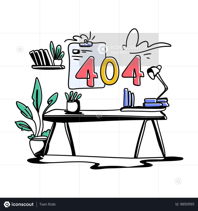 404 Error Emoji Illustration