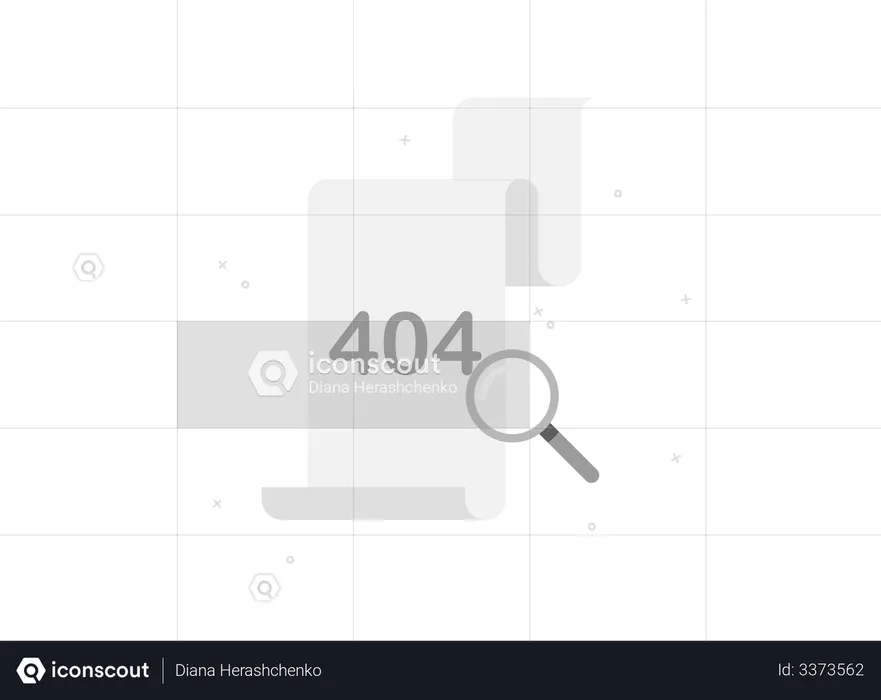 404 error in document  Illustration