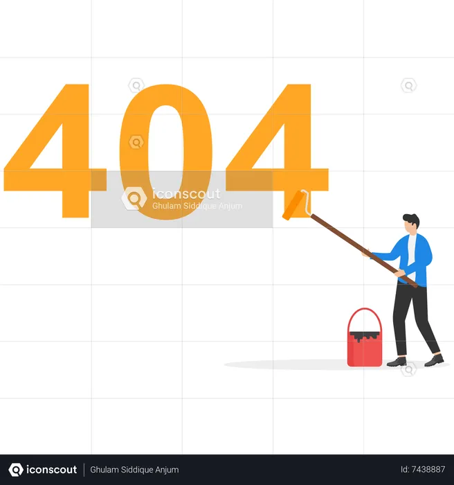 404 error message  Illustration