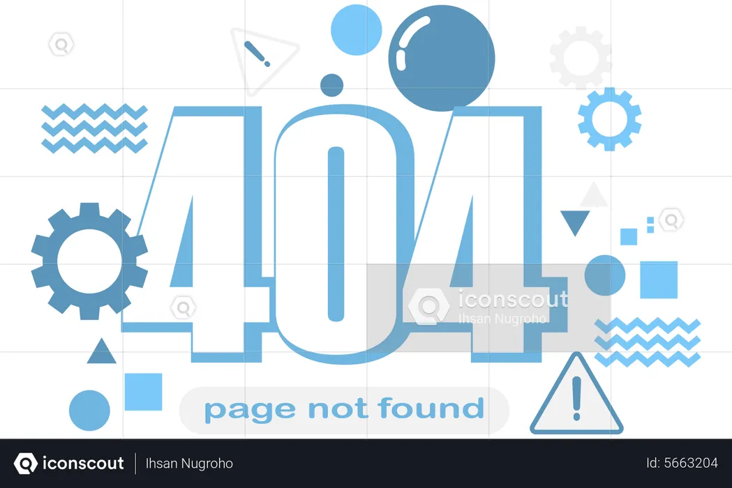 404 error page not found  Illustration