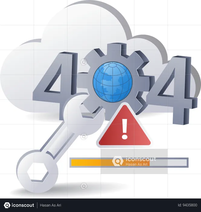 404 error repair system symbol  Illustration