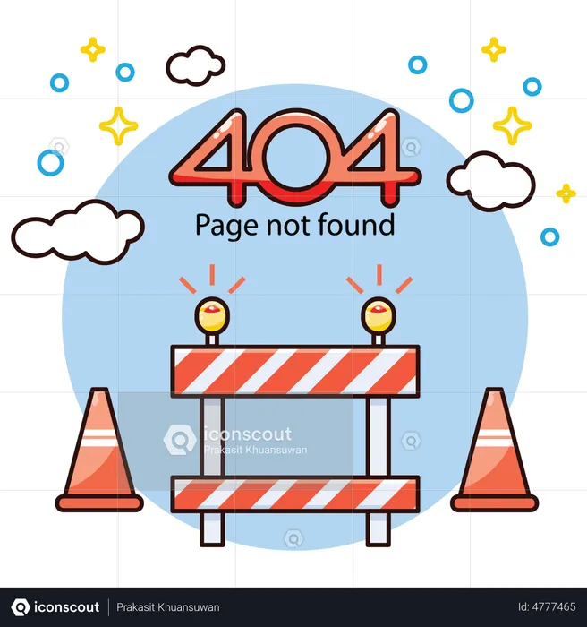 404 File Not Found  Illustration