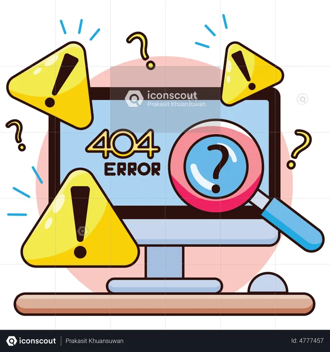 404 Network Warning  Illustration