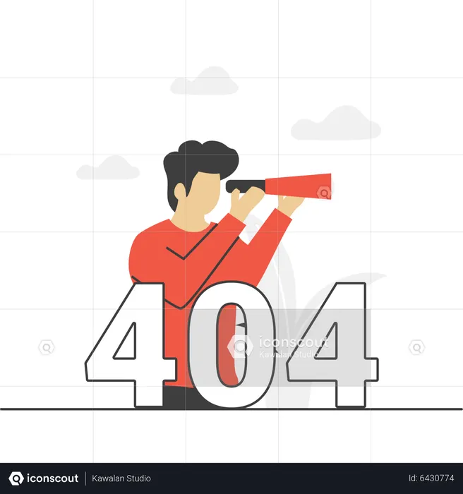 404 No encontrado  Ilustración