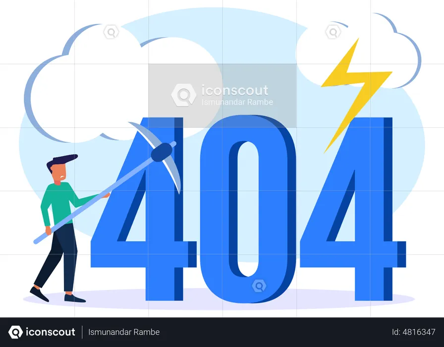 404 Not Found  Illustration