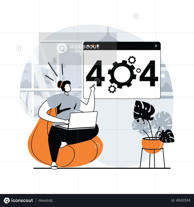 404 Not Found  Illustration