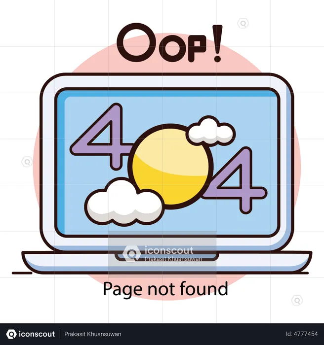 404 Page non trouvée  Illustration